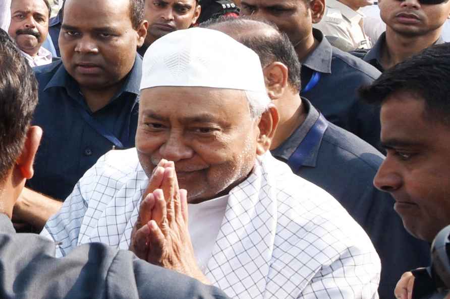 Nitish Kumar during Eid-ul-Fitr festival in Patna