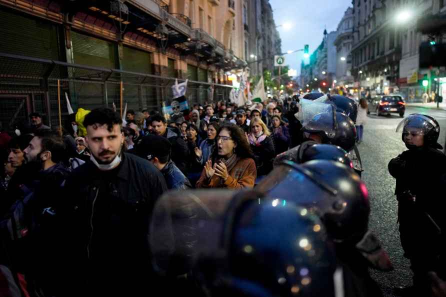 Protest against Argentine Prez Javier Milei's policies