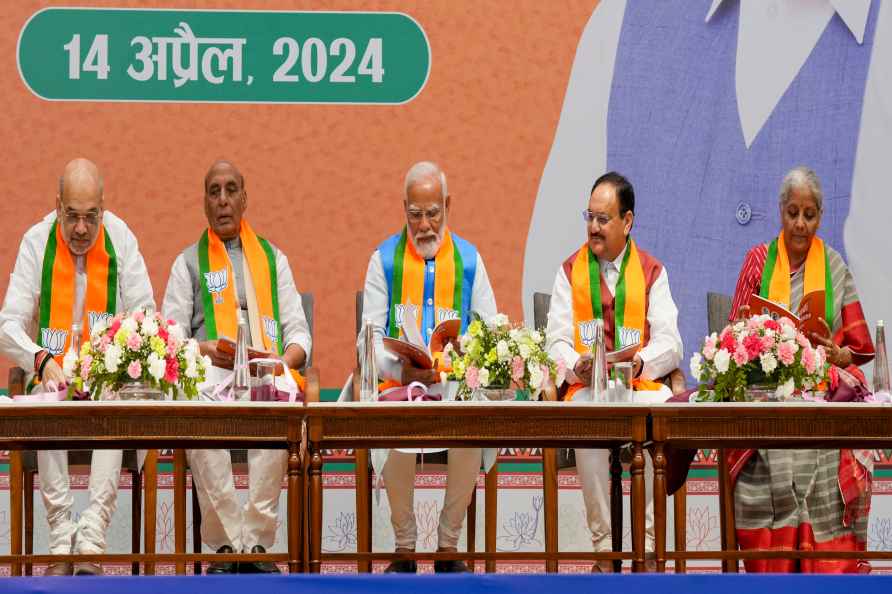 BJP releases manifesto for LS polls