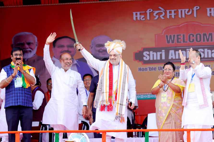 Amit Shah at public rally in Imphal