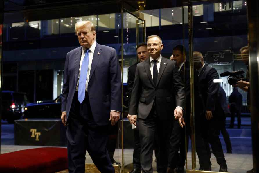 Poland's President Andrzej Duda meets Donald Trump