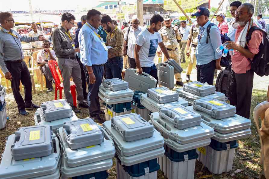 Officials collect election material in Jabalpur