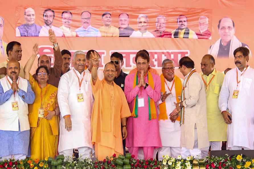 CM Yogi Adityanath campaigns in Meerut