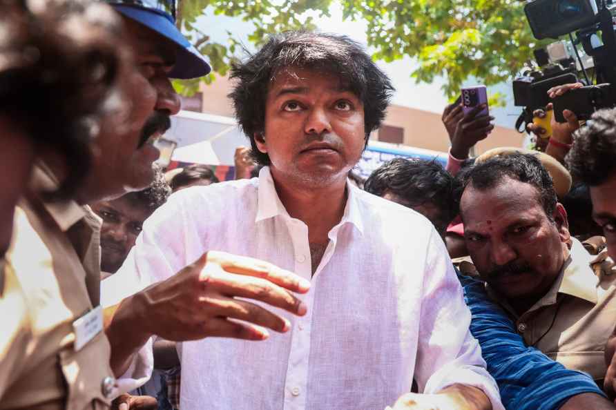 Actor Vijay casts vote during LS polls in Chennai