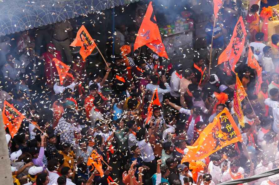 Hanuman Jayanti procession in Delhi's Jahangirpuri