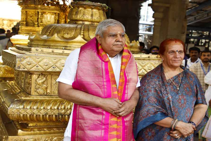 VP visits Venkateswara Swamy Temple in AP