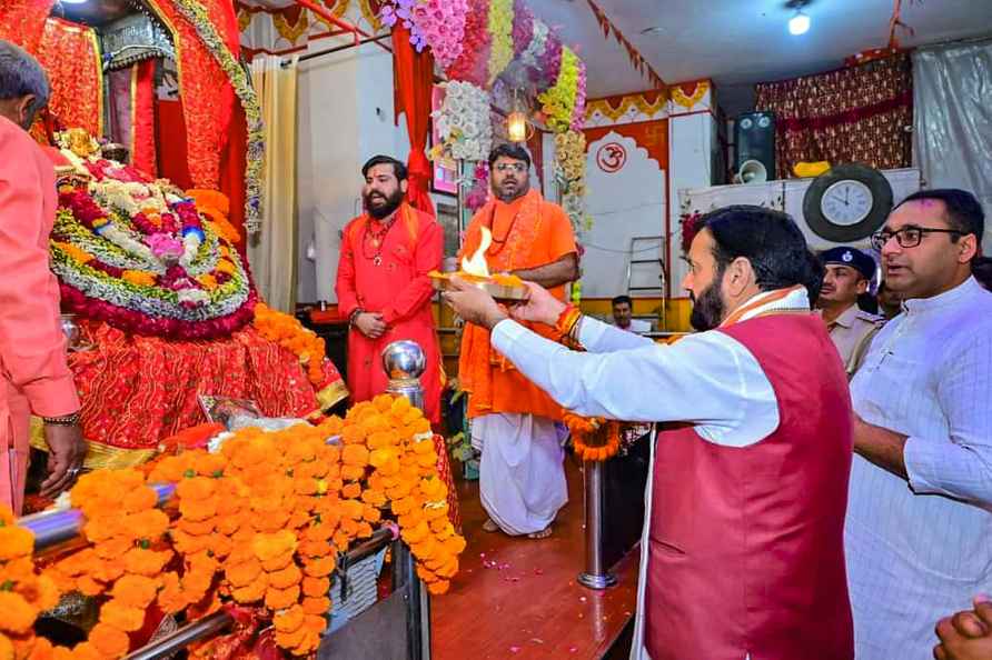 Haryana CM at Sheetla Mata temple