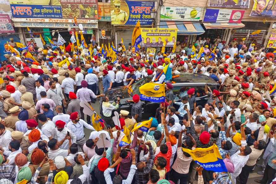 Bhagwant Mann roadshow in Patiala