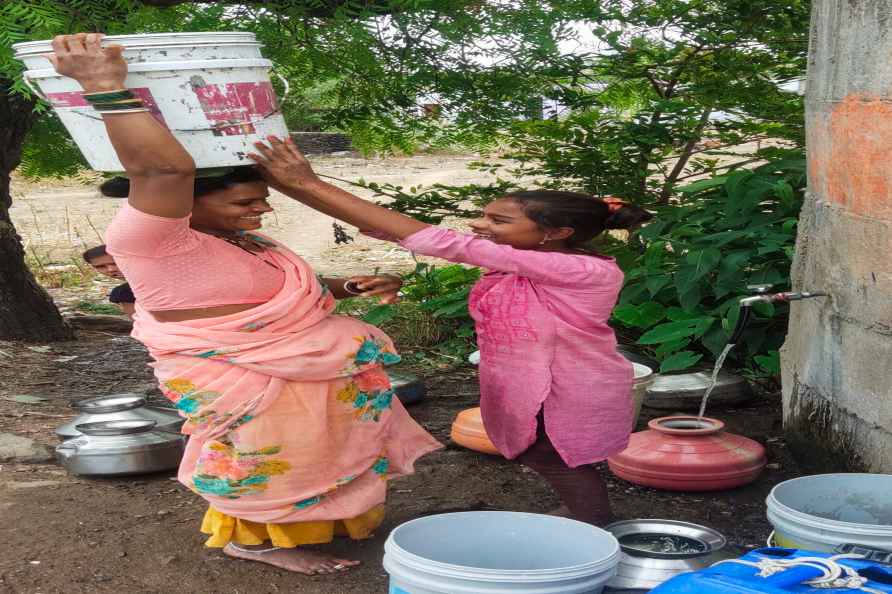 Drought affected village in Maharashtra