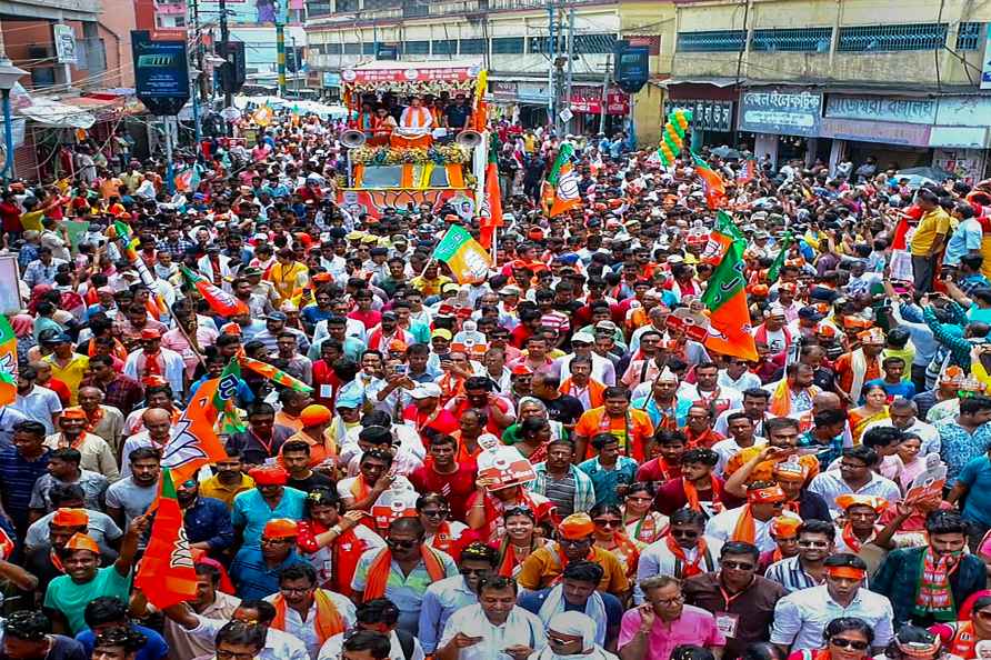 **EDS: IMAGE VIA @AmitShah** Krishnanagar: Union Home Minister and...