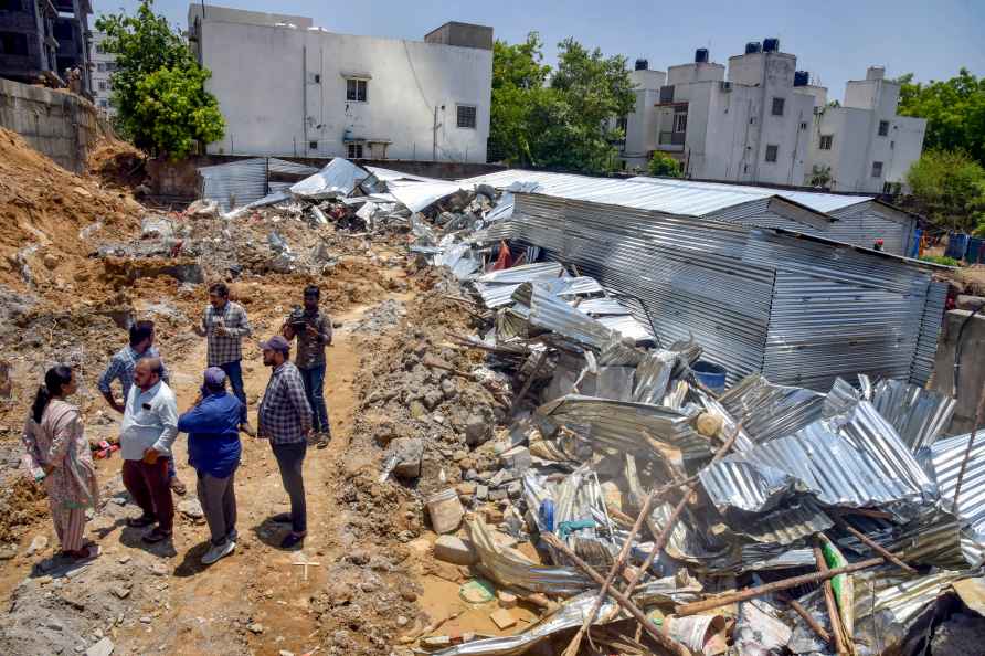 Wall collapse in Hyderabad