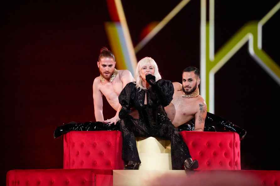 Nebulossa of Spain performs the song ZORRA during the dress rehearsal...