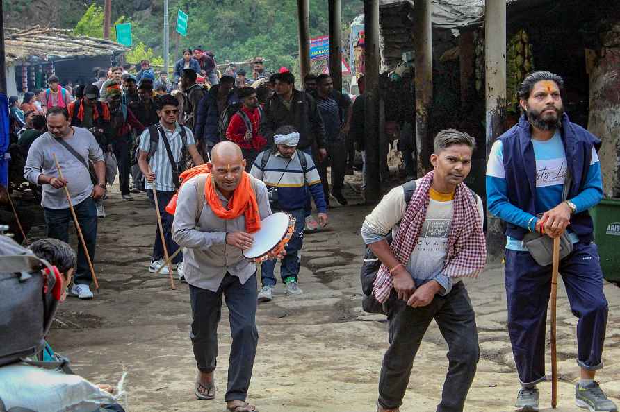 Rudraprayag: Devotees during the 'Char Dham Yatra', ahead of the...