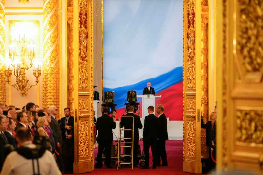 Vladimir Putin takes his oath as Russian president