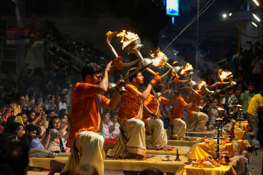 Ganga Aarti at Dashashwamedh Ghat in Varanasi