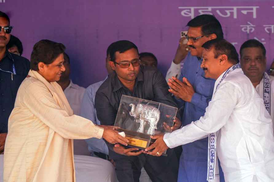 Mayawati campaigns in Lucknow