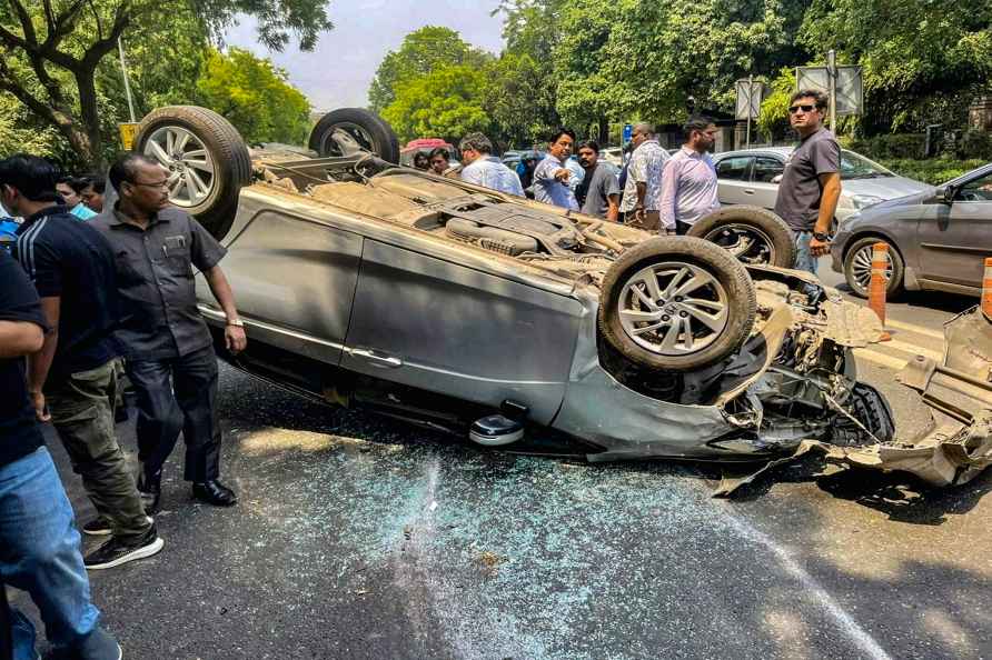 Accident at Rafi Marg in Delhi