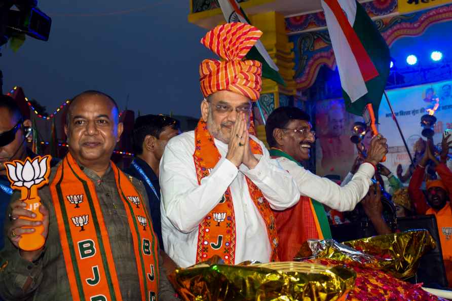 Amit Shah's roadshow in Ranchi