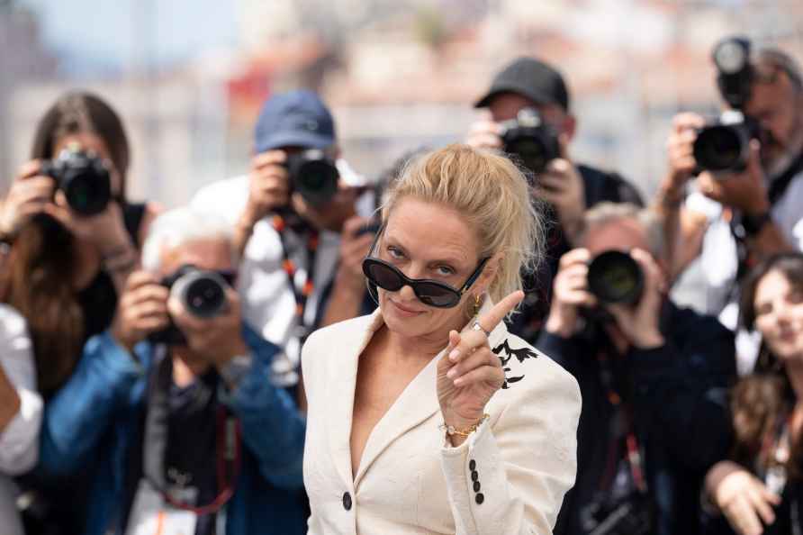 Uma Thurman poses for photographers at the photo call for the film...