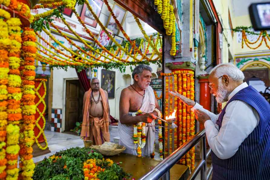 PM Modi visits Sankat Mochan Temple