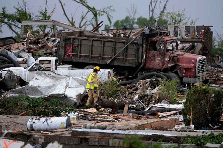 Homes destroyed by a tornado