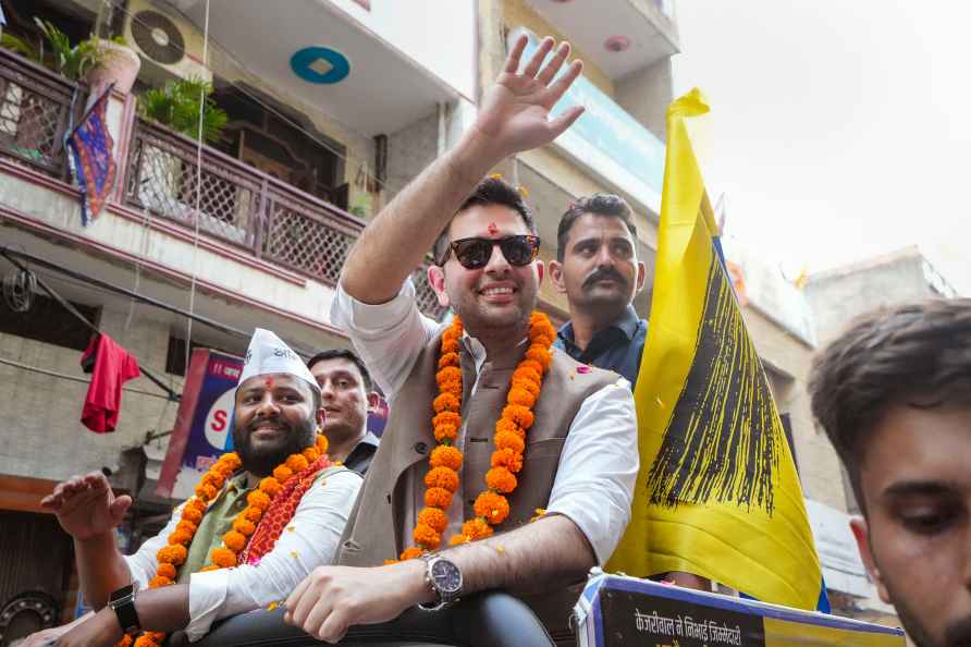 Raghav Chadha roadshow in Delhi