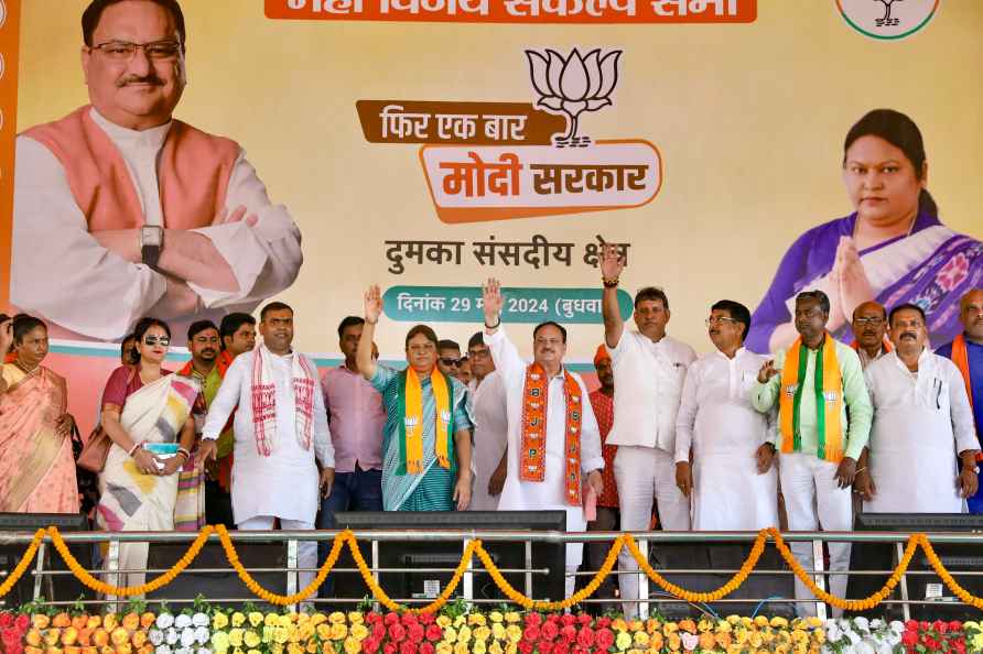 J P Nadda campaigns in Jharkhand