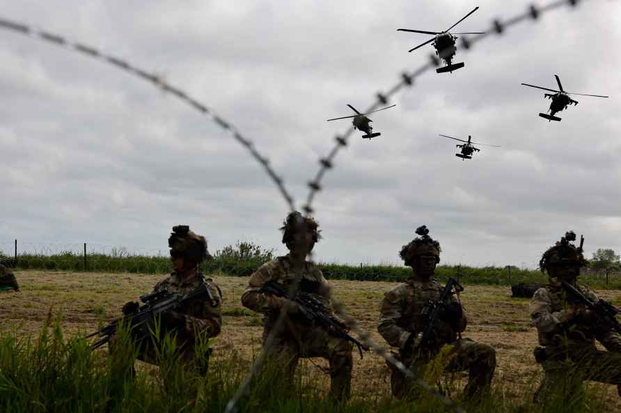 The US Army conducts an air assault demonstration