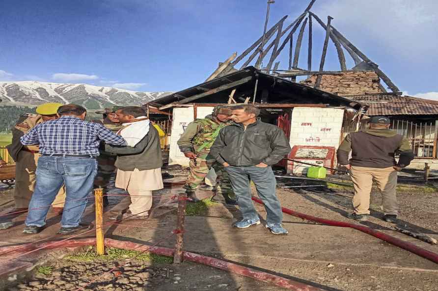 Temple gutted in fire in J-K