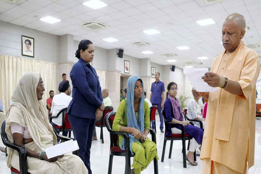 Yogi Adityanath at Janata Darshan programme