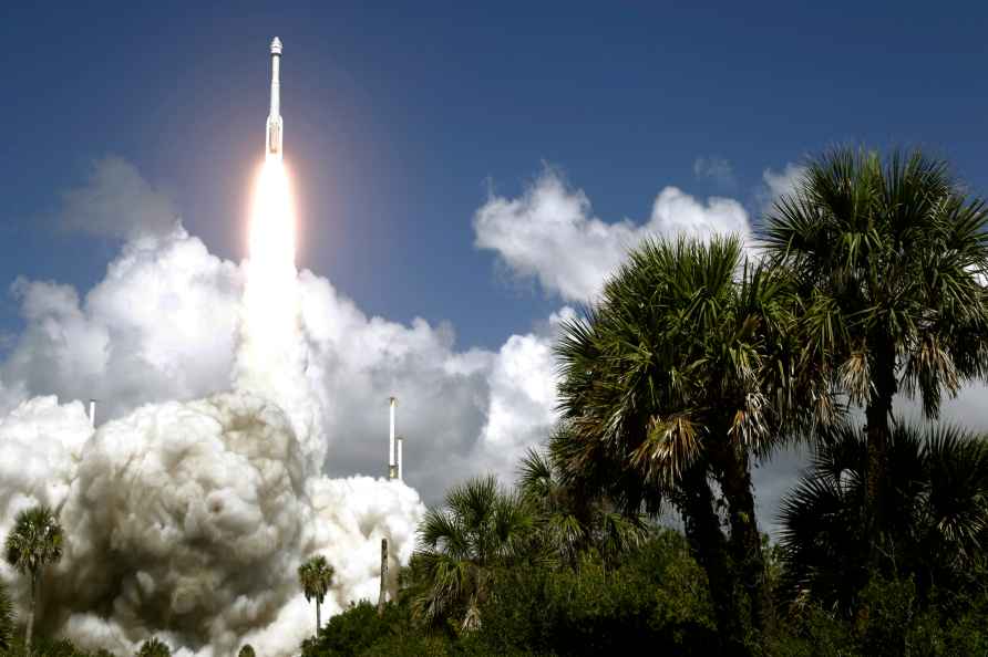 Boeing's Starliner capsule, atop an Atlas V rocket, lifts off