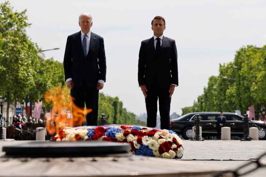 Joe Biden and Emmanuel Macron