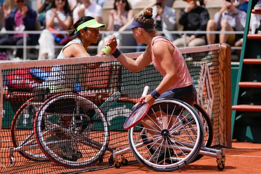 Women's wheelchair tennis match final