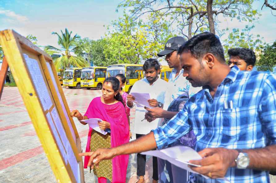 Thoothukudi: Candidates who arrived to appear for the Tamil Nadu...