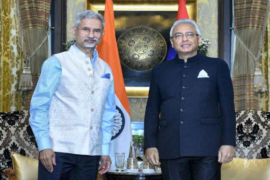 Jaishankar with Mauritius PM Pravind Jugnauth