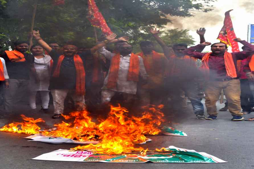 Protest against attack on bus