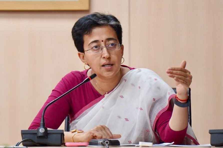 Atishi during a meeting