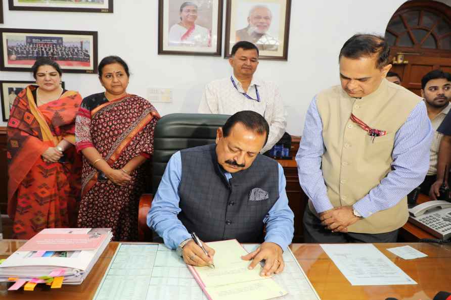 Jitendra Singh takes charge