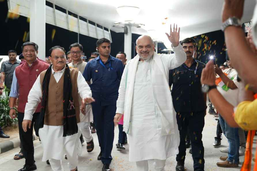 Shah, Nadda arrive in Arunachal Pradesh