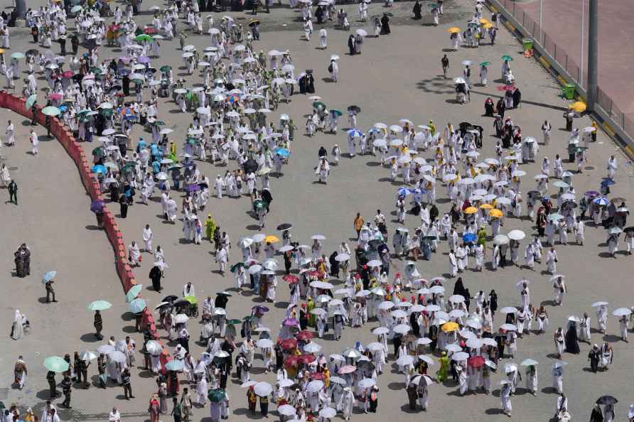 Annual hajj, in Mina,