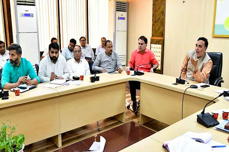 Gopal Rai chairs a meeting