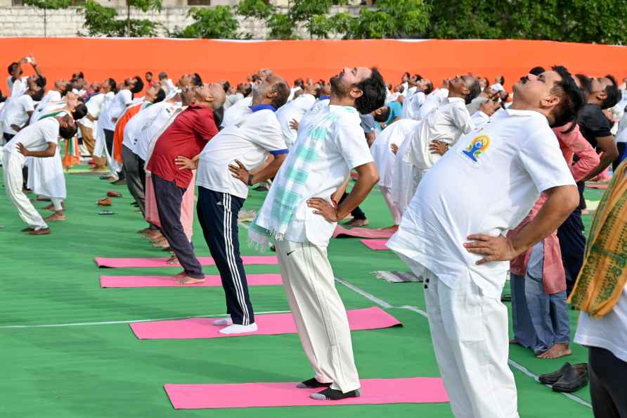 Yoga Day 2024 celebrations in Telangana