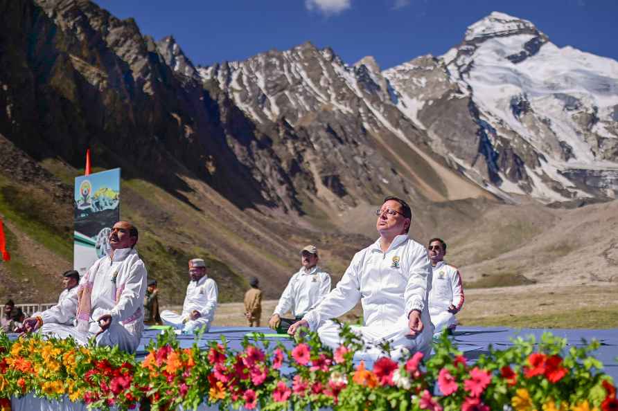 Dhami at Yoga Day event