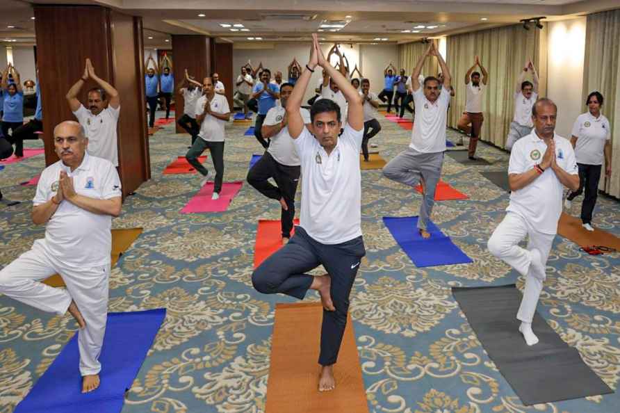 IDY 2024: CJI at yoga session