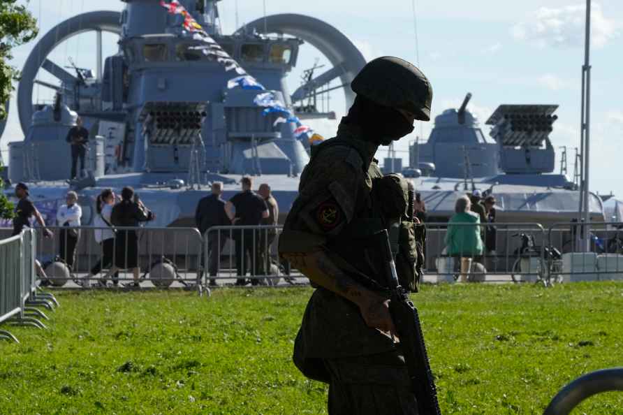 Military exhibition in support Russian army