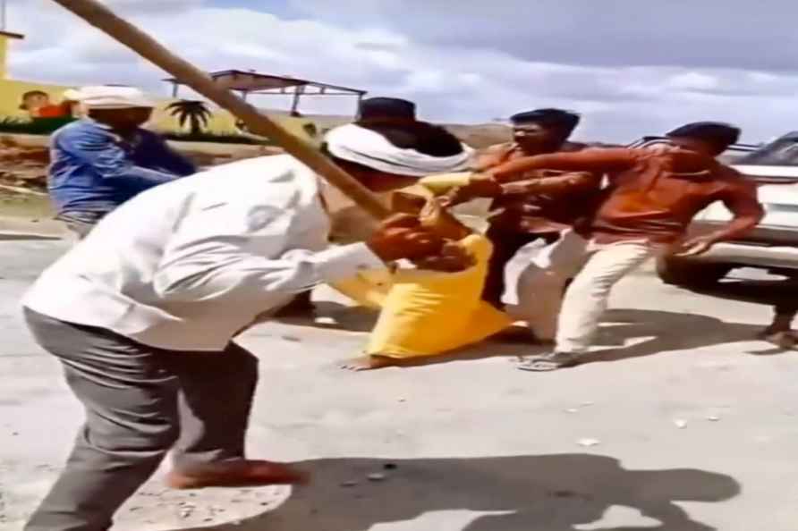 Viral visual of woman being beaten in Dhar