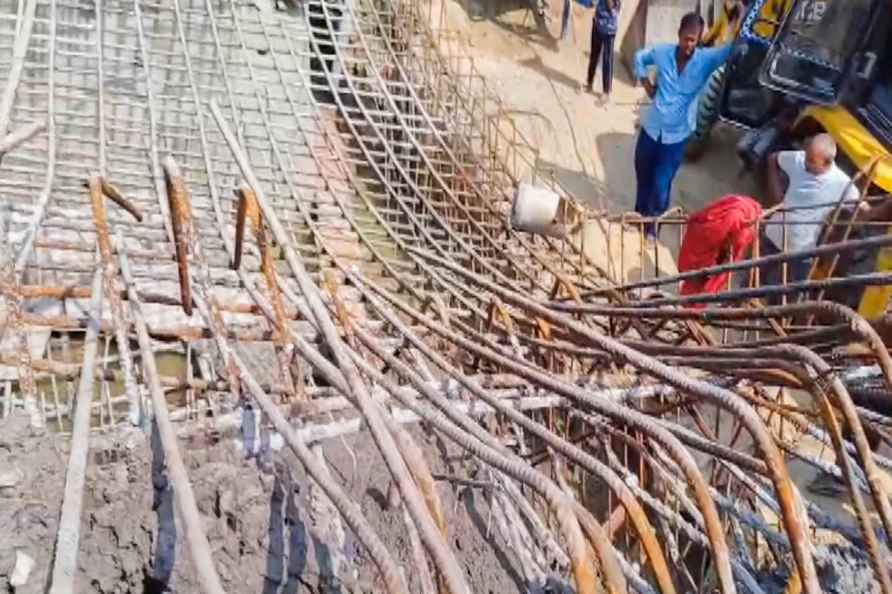 An under-construction bridge collapses in Motihari