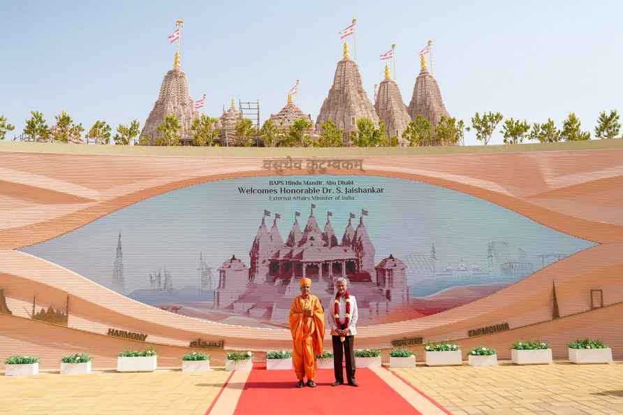 S Jaishankar at BAPS Hindu Mandir