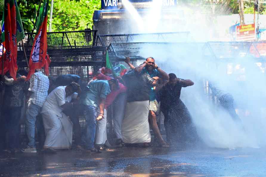 BJYM protest in Trivandrum