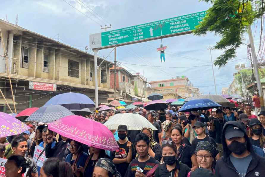 **EDS: TO GO WITH STORY** Churachandpur: Rally organised by the ...